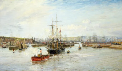 Eingang zum Barry Dock, Südwales, 1897